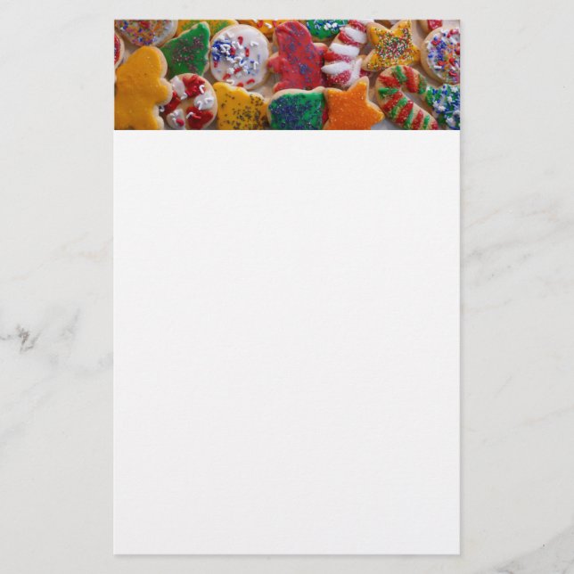 Christmas Cookies I Colorful Holiday Baking Stationery (Front)
