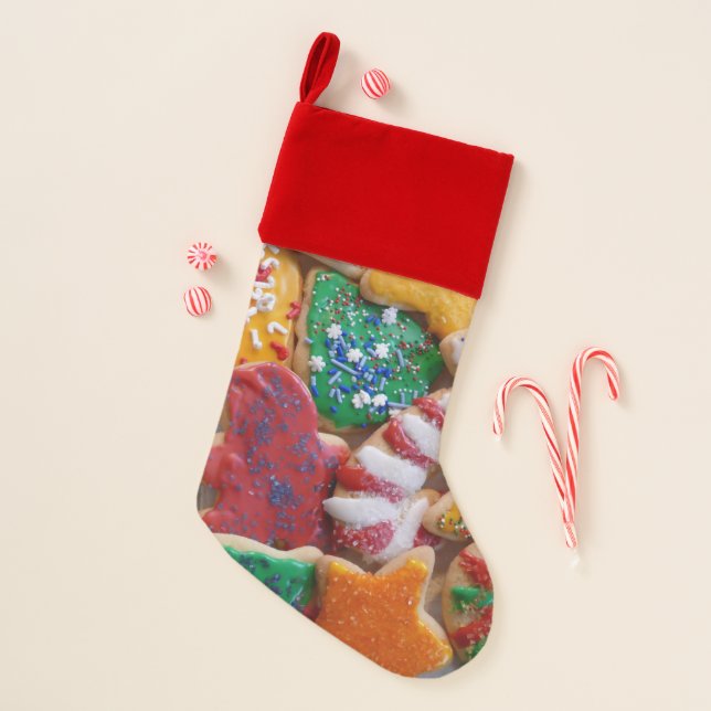 Christmas Cookies I Colorful Holiday Baking Stocking (Front)