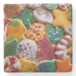Christmas Cookies I Colorful Holiday Baking Stone Coaster