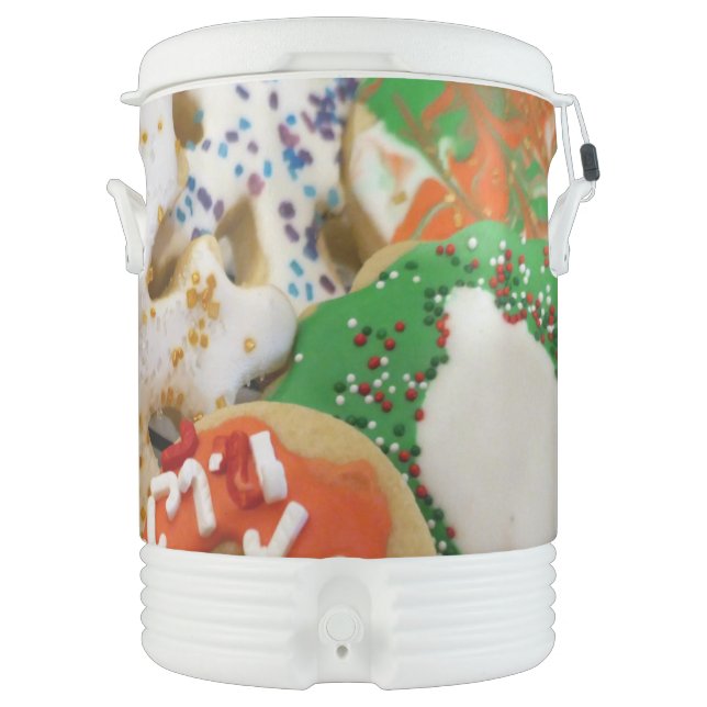 Christmas Cookies II Colorful Holiday Baking Beverage Cooler (Front)