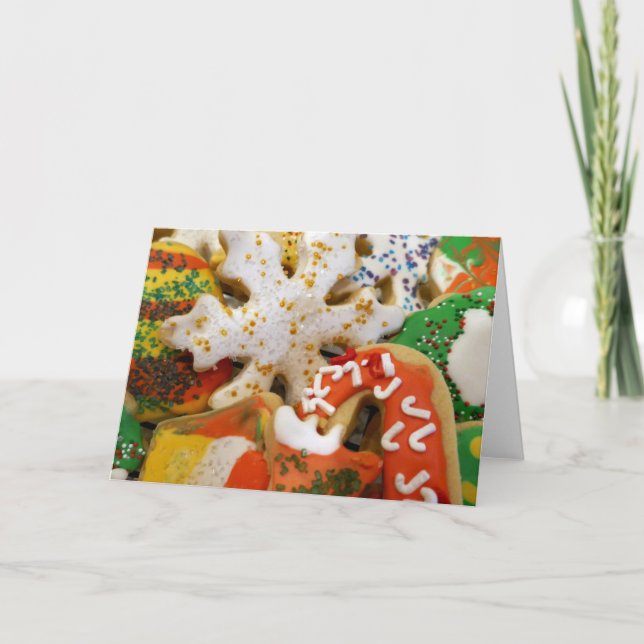 Christmas Cookies II Colorful Holiday Baking Card (Front)