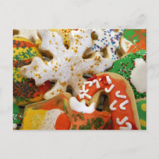 Christmas Cookies II Colorful Holiday Baking Postcard