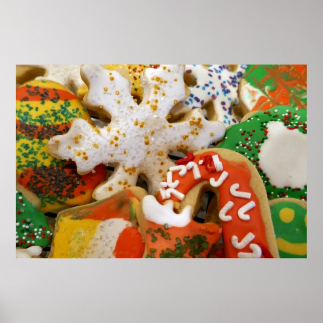 Christmas Cookies II Colorful Holiday Baking Poster (Front)