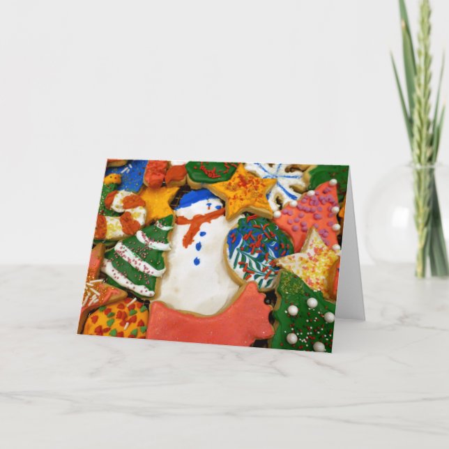 Christmas Cookies III Colorful Holiday Baking Card (Front)