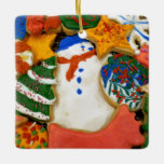 Christmas Cookies III Colorful Holiday Baking Ceramic Ornament