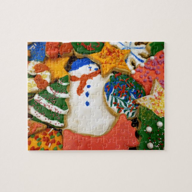 Christmas Cookies III Colorful Holiday Baking Jigsaw Puzzle (Horizontal)
