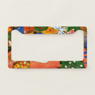 Christmas Cookies III Colorful Holiday Baking License Plate Frame