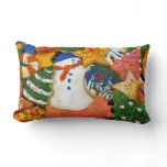 Christmas Cookies III Colorful Holiday Baking Lumbar Pillow