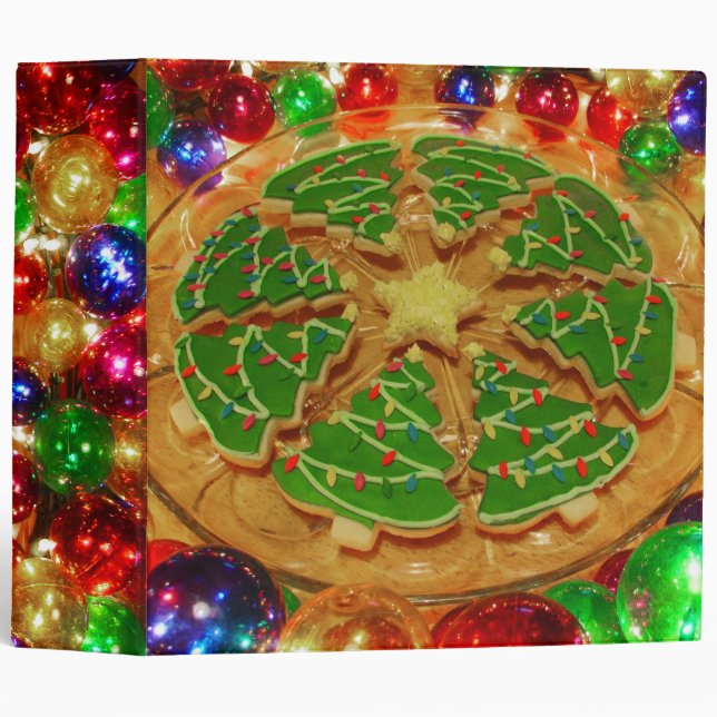 Christmas Cookies Large Recipe 3 Ring Binder (Front/Spine)