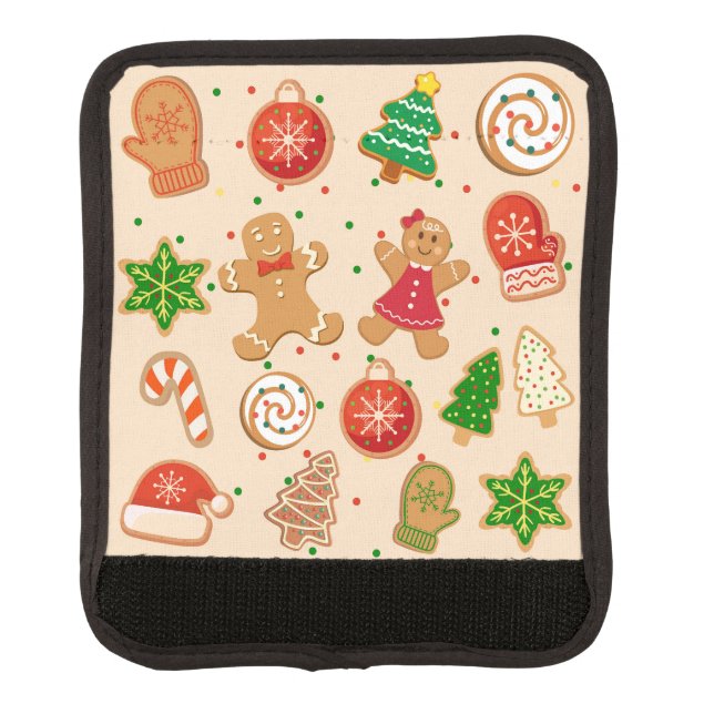 Christmas Cookies Luggage Handle Wrap (Front)