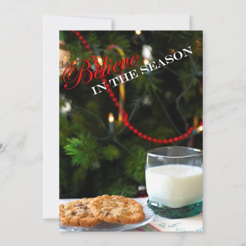 Christmas Cookies  Milk for Santa Holiday Card