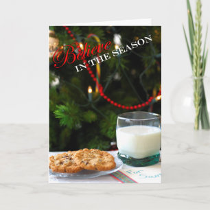 Christmas Cookies & Milk for Santa Holiday Card