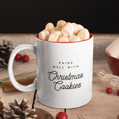 Christmas Cookies Morning Stocking Stuffer Two_Tone Coffee Mug