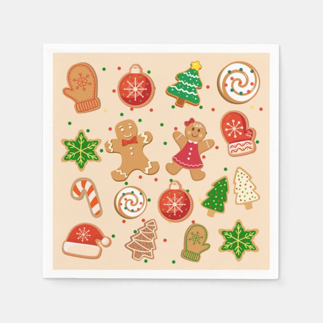  Christmas Cookies Napkins (Front)