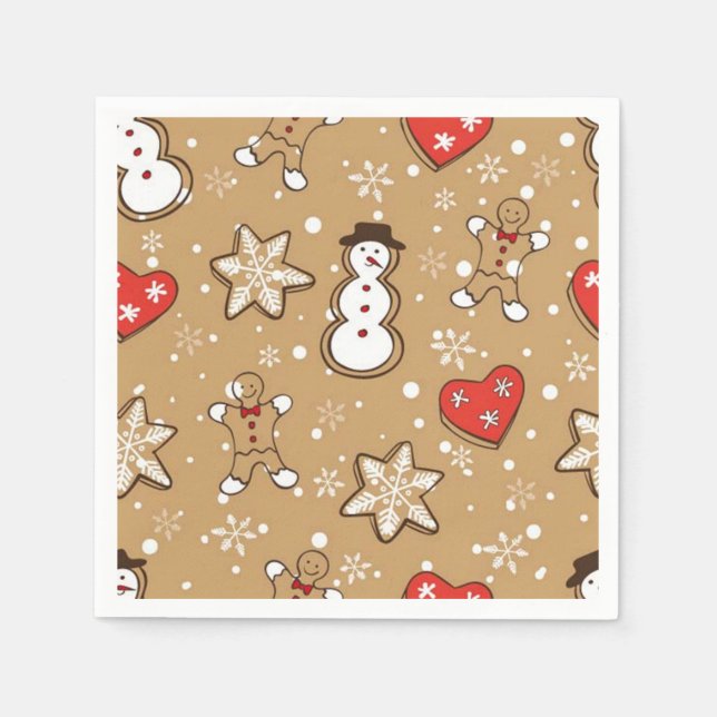 Christmas Cookies Paper Napkins (Front)