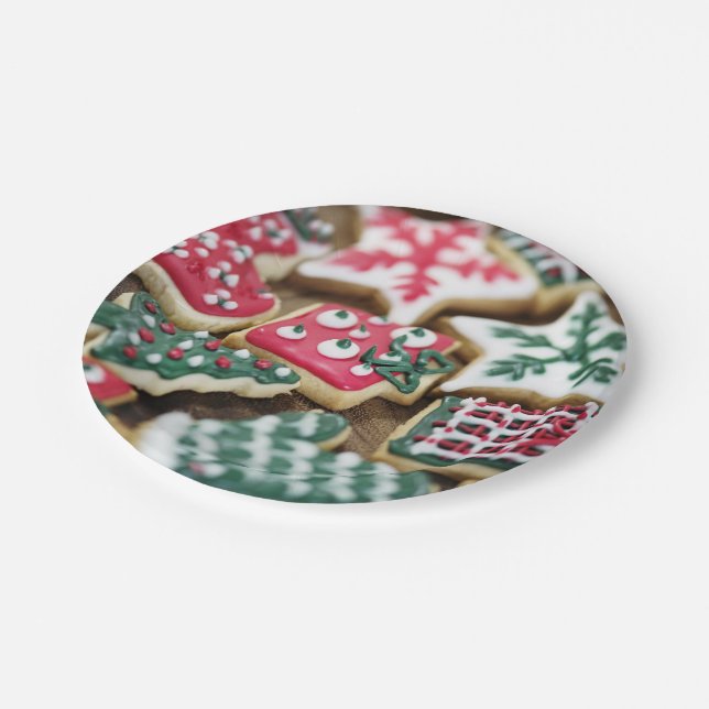 Christmas Cookies Paper Plates (Angled)
