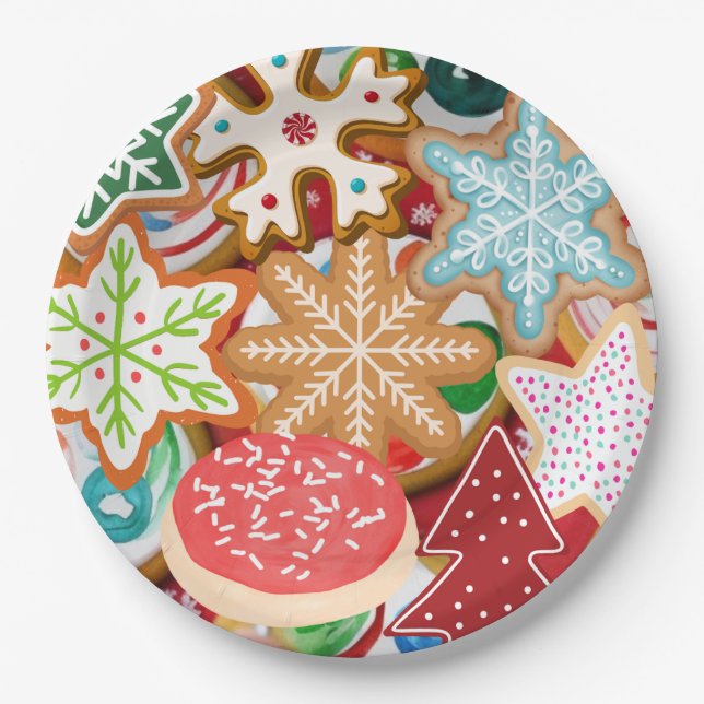 Christmas Cookies Paper Plates (Front)