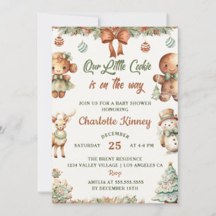 Christmas Cookies Party Baby Shower Invitation