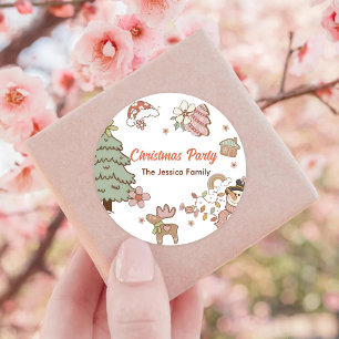 Christmas Cookies Party Classic Round Sticker