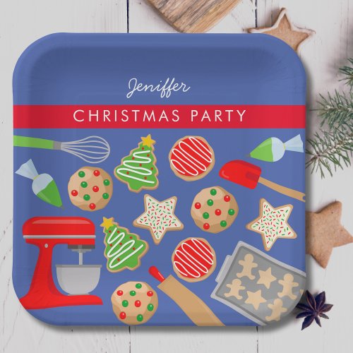 CHRISTMAS COOKIES PARTY PAPER PLATES