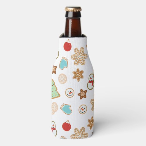 Christmas Cookies Patterned Bottle Cooler