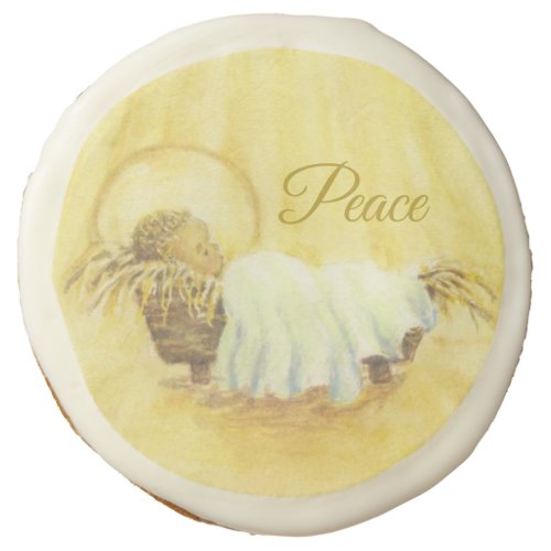 Christmas Cookies Peace Jesus in Manger