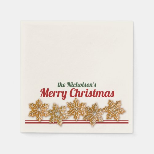 Christmas Cookies  Personalized Holiday Napkins