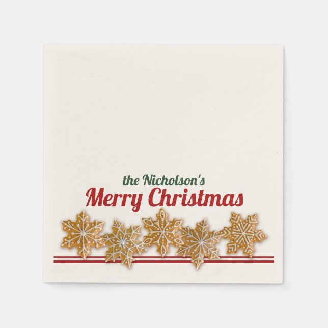 Christmas Cookies | Personalized Holiday Napkins (Front)