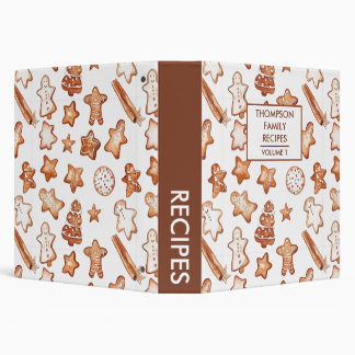 Christmas Cookies Personalized Recipe 3 Ring Binder