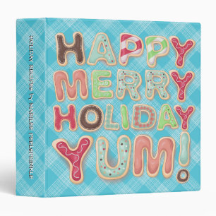 Christmas cookies personalized recipe cookbook 3 ring binder