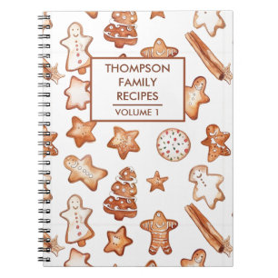 Christmas Cookies Personalized Recipe Notebook