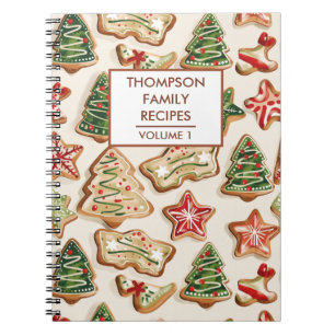 Christmas Cookies Personalized Recipe Notebook