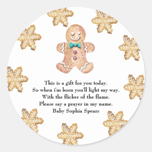 Christmas cookies _  Prayer candle label