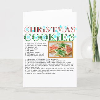Christmas Cookies Recipe Holiday Card