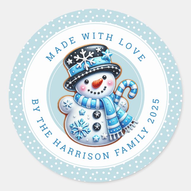 Christmas Cookies Round Stickers (Front)