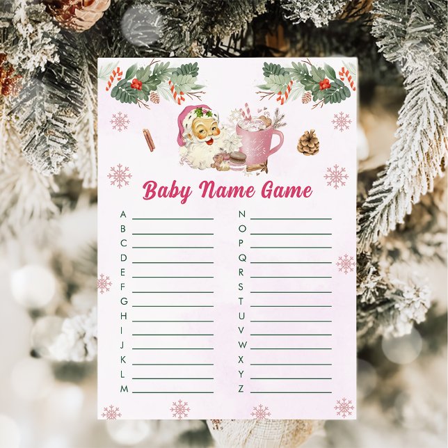 Christmas Cookies Santa Baby Name Game Card (Creator Uploaded)