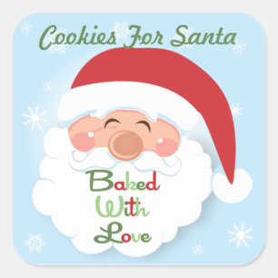 Christmas Cookies Santa Baking label Stickers