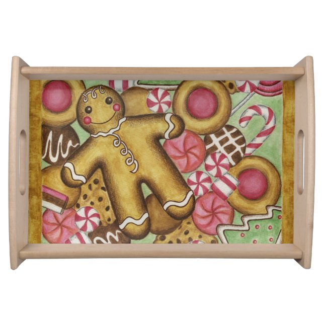 Christmas Cookies Serving Party Decor Snack Tray (Front)