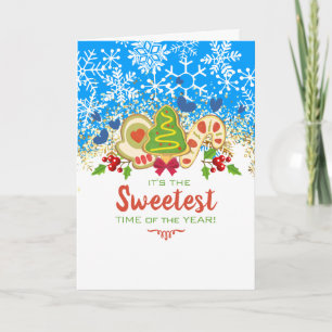 Christmas cookies snowflakes holiday baking bakery card