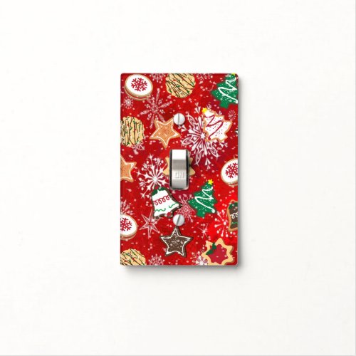 Christmas Cookies  Snowflakes Light Switch Cover