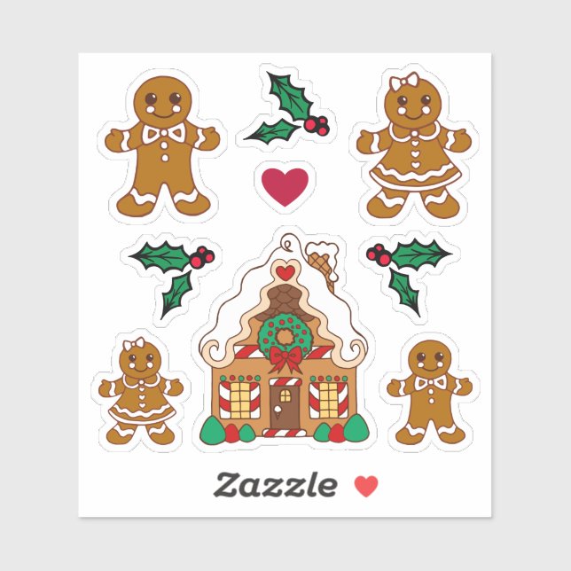  Christmas Cookies Stickers (Sheet)
