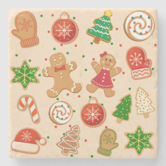 Christmas Cookies Stone Coaster