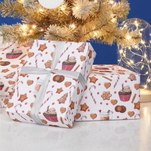 Christmas Cookies  Treats Wrapping Paper