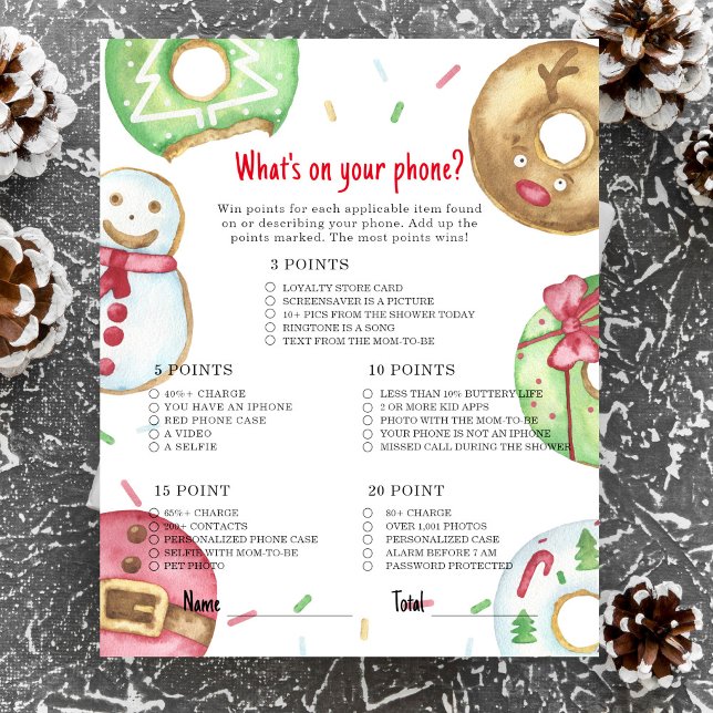 Christmas cookies What's On Your Phone Game (Creator Uploaded)