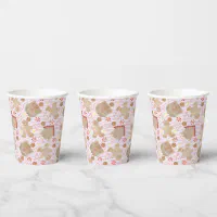 Red Green Glitter White Stripes Holiday Christmas Paper Cups, Zazzle