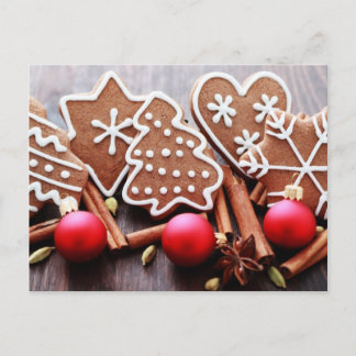 Christmas cookies with spices - Christmas time Holiday Postcard