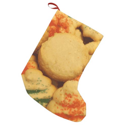 Christmas Cookies with Sugar Sprinkles Small Christmas Stocking