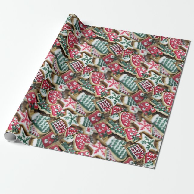 Christmas Cookies Wrapping Paper (Unrolled)