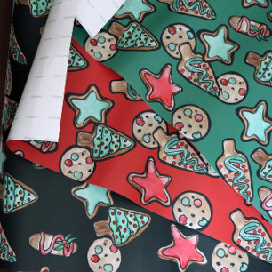 Christmas Cookies Xmas Cookie Decorating Party Wrapping Paper Sheets