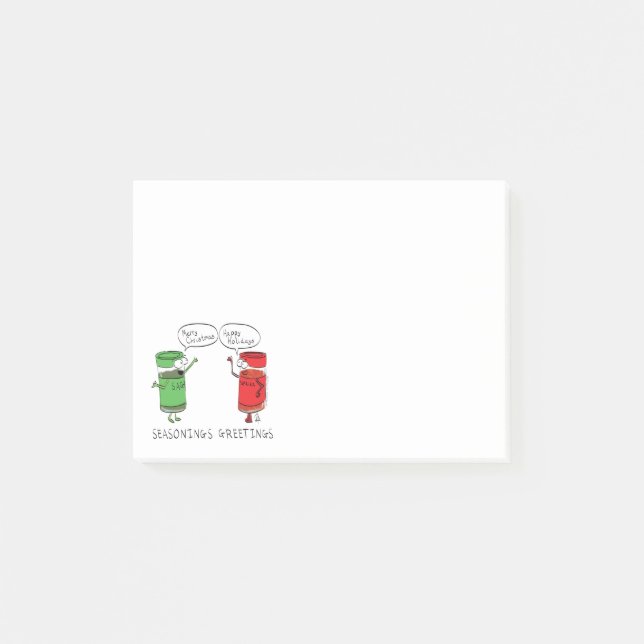 Christmas Cooking Funny Chef Spices Post-it Notes (Front)